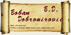 Boban Dobromirović vizit kartica